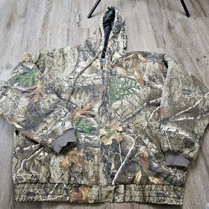 Mount'n Prairie Mens Coat Camo Realtree Edge Hunting Zip Up Jacket Size XL